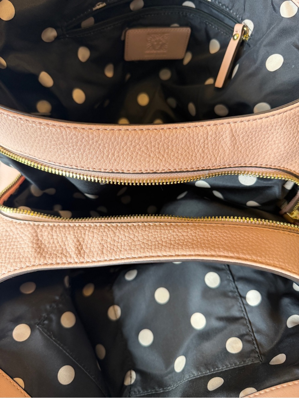 Anne Klein Pink Vegan Pebbled Shoulder Triple Compartment Hobo Shoulder Bag - Picture 2 of 12